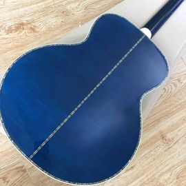 Solid sprue top flamed maple back side all full abalone binding ebony fingerboard acoustic electric guitar supplier