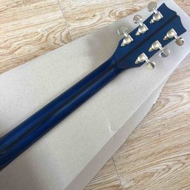 Solid sprue top flamed maple back side all full abalone binding ebony fingerboard acoustic electric guitar supplier