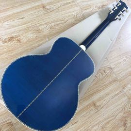 Solid sprue top flamed maple back side all full abalone binding ebony fingerboard acoustic electric guitar supplier