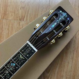 All Solid KOA Top 00045 Style 39&quot; Acoustic Guitar Classic Guitar Head Style with Fishman EQ 301 Full Abalone Binding supplier