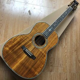 All Solid KOA Top 00045 Style 39&quot; Acoustic Guitar Classic Guitar Head Style with Fishman EQ 301 Full Abalone Binding supplier