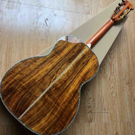 All Solid KOA Top 00045 Style 39&quot; Acoustic Guitar Classic Guitar Head Style with Fishman EQ 301 Full Abalone Binding supplier