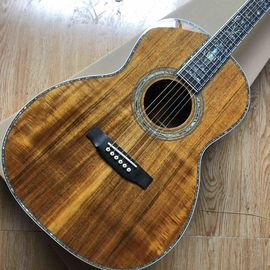 All Solid KOA Top 00045 Style 39&quot; Acoustic Guitar Classic Guitar Head Style with Fishman EQ 301 Full Abalone Binding supplier