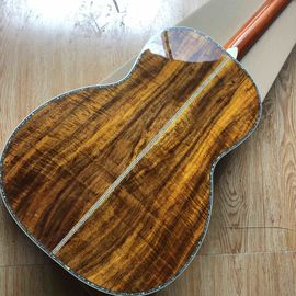 All Solid KOA Top 00045 Style 39&quot; Acoustic Guitar Classic Guitar Head Style with Fishman EQ 301 Full Abalone Binding supplier