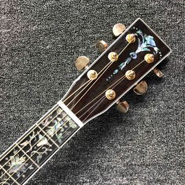 2020 New Handmade Cutaway Deluxe KOA Acoustic guitar solid koa wood with 100% all abalone inlay electric acoustic guitar supplier