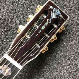 Custom OM Body Solid Europe Spruce Top Ebony Fingerboard Rosewood Back Side Abalone Binding Classic Acoustic Guitar supplier