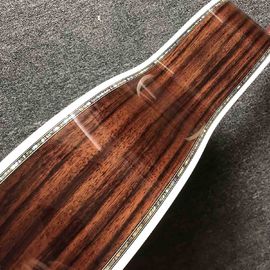 Custom OM Body Solid Europe Spruce Top Ebony Fingerboard Rosewood Back Side Abalone Binding Classic Acoustic Guitar supplier