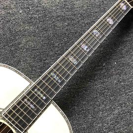 Custom OM Body Solid Europe Spruce Top Ebony Fingerboard Rosewood Back Side Abalone Binding Classic Acoustic Guitar supplier