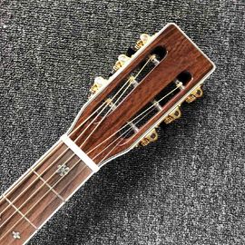 OEM custom guitar, OOO42 body shape, Acoustic Guitar,solid Spruce top, real abalone binding and ebony fingerboard supplier