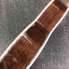 OEM custom guitar, OOO42 body shape, Acoustic Guitar,solid Spruce top, real abalone binding and ebony fingerboard supplier