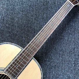 OEM custom guitar, OOO42 body shape, Acoustic Guitar,solid Spruce top, real abalone binding and ebony fingerboard supplier