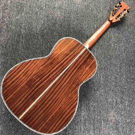 OEM custom guitar, OOO42 body shape, Acoustic Guitar,solid Spruce top, real abalone binding and ebony fingerboard supplier