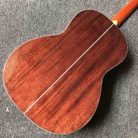 Custom A All Solid Wood Abalone Inlay Mahogany Back Side Acoustic Guitar Customize Logo is Available Free Shipping supplier