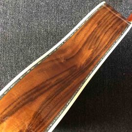 AAA Deluxe Solid KOA Top 41&quot; Abalone Inlays Ebony Fingerboard Acoustic Guitar supplier