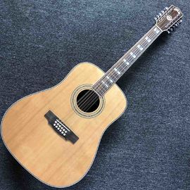 Custom 12 Strings D Body Solid Cedar Top Rosewood Back Side Guilds Acoustic Electric Guitar supplier