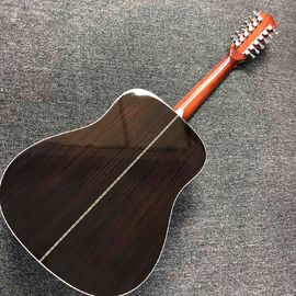 Custom 12 Strings D Body Solid Cedar Top Rosewood Back Side Guilds Acoustic Electric Guitar supplier