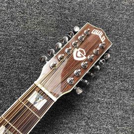 Custom 12 Strings D Body Solid Cedar Top Rosewood Back Side Guilds Acoustic Electric Guitar supplier