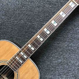 Custom 12 Strings D Body Solid Cedar Top Rosewood Back Side Guilds Acoustic Electric Guitar supplier