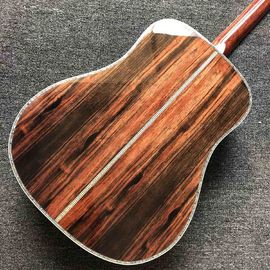 Custom Solid Cedar Top Cocobolo Back Side Abalone Binding 45Dc Acoustic Electric Guitar supplier