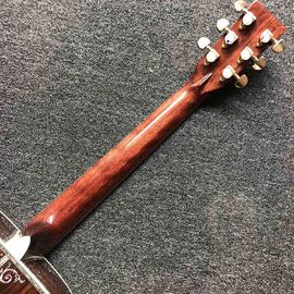 Custom Deluxe Real Abalone Binding Ebony Fingerboard Rosewood Back Side Solid Spruce Wood Acoustic Guitar supplier