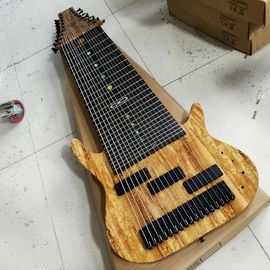 Grand 17 strings bass guitar mahogany body neck rosewood fingerboard wireless inlay logo and shape can be customized supplier