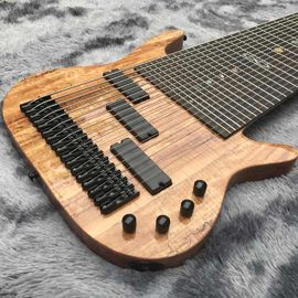 Grand 17 strings bass guitar mahogany body neck rosewood fingerboard wireless inlay logo and shape can be customized supplier