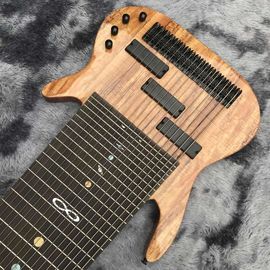 Grand 17 strings bass guitar mahogany body neck rosewood fingerboard wireless inlay logo and shape can be customized supplier