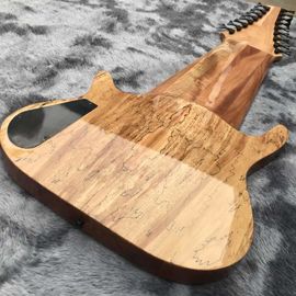 Grand 17 strings bass guitar mahogany body neck rosewood fingerboard wireless inlay logo and shape can be customized supplier