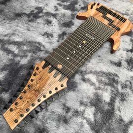 Grand 17 strings bass guitar mahogany body neck rosewood fingerboard wireless inlay logo and shape can be customized supplier