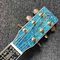 Solid Spruce Top Mahogany Neck Burst Maple Veneer Ebony Fingerboard Abalone Om45s Style Acoustic Guitar supplier