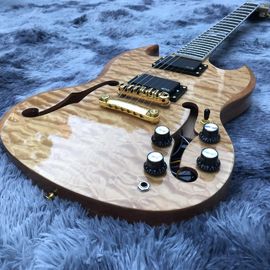 Custom F Hole SG Electric Guitar Mahogany Body Neck supplier