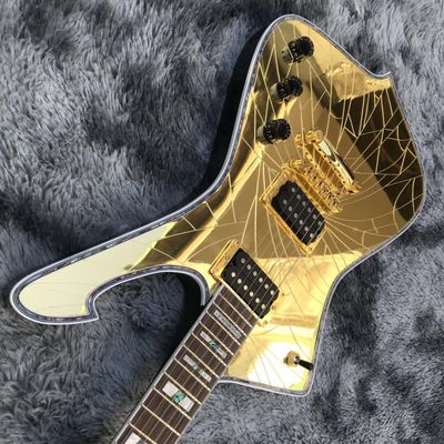 Grand Custom Gold Crack Mirror Paul PS10LTD Guitar Ice Man White Binding Electric Guitar supplier