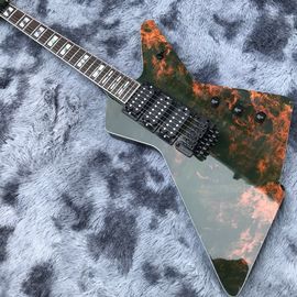 Custom Water Transfer Flamed Pattern Cover Electric Guitar for Iban supplier