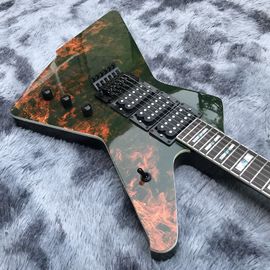 Custom Water Transfer Flamed Pattern Cover Electric Guitar for Iban supplier