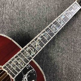 Custom AAAA All Solid KOA Wood 43 Inch Design Jumbo Body Acoustic Guitar Abalone Binding with Logo on Headstock is OK supplier