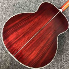 Custom AAAA All Solid KOA Wood 43 Inch Design Jumbo Body Acoustic Guitar Abalone Binding with Logo on Headstock is OK supplier