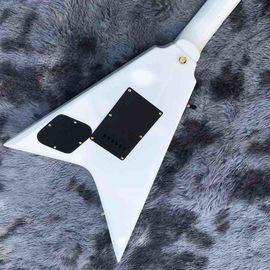 jackson custom guitar White color Golden hardwares Blocks inlay on rosewood fingerboard flying v electric guitar 6 strin supplier