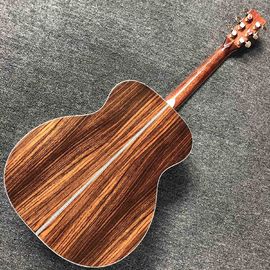 Custom Solid Spruce Top Rosewood Back Side Ebony Fingerboard Real Abalone Binding OM Body 42s Acoustic Guitar supplier