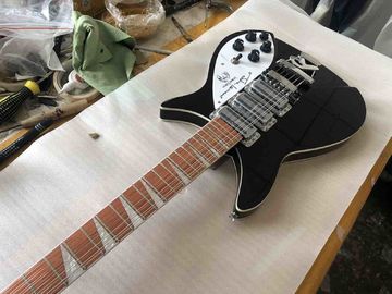 Body Celluloid Back Side 12 Strings Ricken 325 Electric Guitar BlackMahogany Body Rosewood Fingerboard Accept Customized supplier