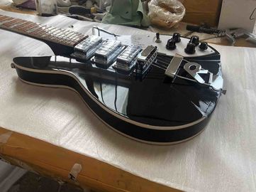 Body Celluloid Back Side 12 Strings Ricken 325 Electric Guitar BlackMahogany Body Rosewood Fingerboard Accept Customized supplier