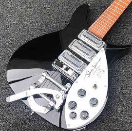 Body Celluloid Back Side 12 Strings Ricken 325 Electric Guitar BlackMahogany Body Rosewood Fingerboard Accept Customized supplier