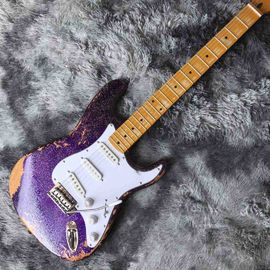 Custom Aged Strat Electric Guitar in Purple supplier