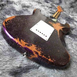 Custom Aged Strat Electric Guitar in Purple supplier