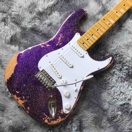 Custom Aged Strat Electric Guitar in Purple supplier