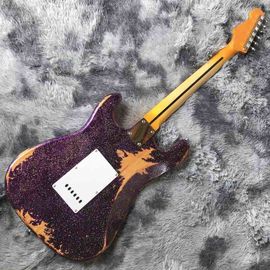 Custom Aged Strat Electric Guitar in Purple supplier