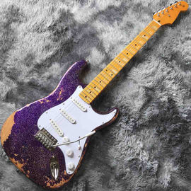 Custom Aged Strat Electric Guitar in Purple supplier