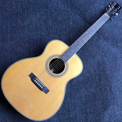 Custom Solid Spruce Top GOM28S Acoustic Electric Guitar 2020 New Yellow Color Rosewood Back and Side Acoustic Guitar EQ supplier