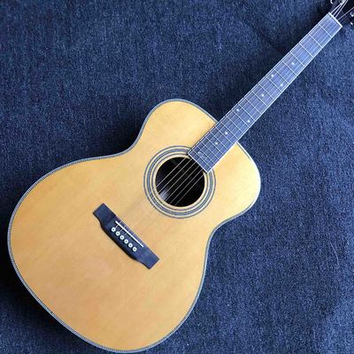 Custom Solid Spruce Top GOM28S Acoustic Electric Guitar 2020 New Yellow Color Rosewood Back and Side Acoustic Guitar EQ supplier