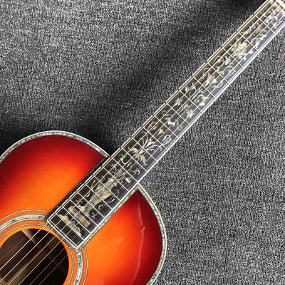 Custom 39 Inch Round Corner 6 Xuan OOO45S Spruce Korean Pine Panel Rosewood Ebony Fingerboard Abalone Shell Inlay Edge A supplier