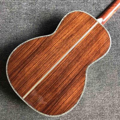 Custom 39 Inch Round Corner 6 Xuan OOO45S Spruce Korean Pine Panel Rosewood Ebony Fingerboard Abalone Shell Inlay Edge A supplier